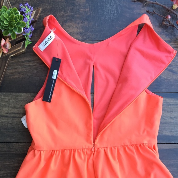 DO + BE CORAL FRONT SLIT DRESS - Picture 4 of 8